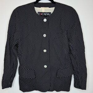 Vintage Escada Polka Dot wool blend Jacket blazer